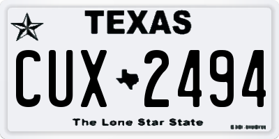 TX license plate CUX2494