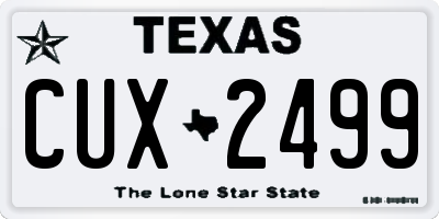 TX license plate CUX2499