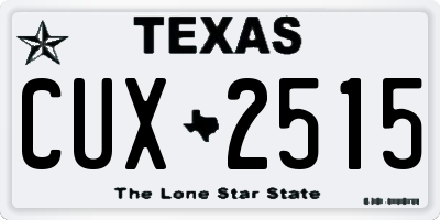 TX license plate CUX2515