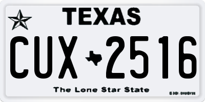 TX license plate CUX2516