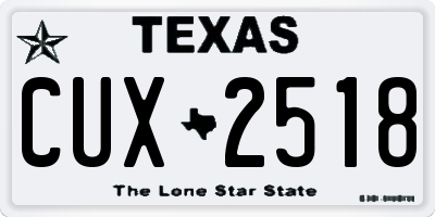 TX license plate CUX2518