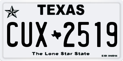 TX license plate CUX2519