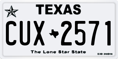 TX license plate CUX2571