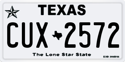 TX license plate CUX2572