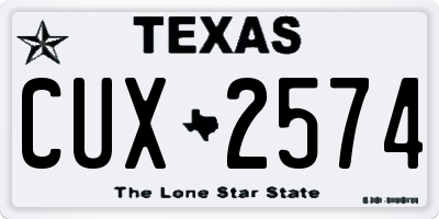 TX license plate CUX2574