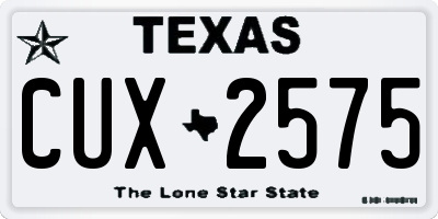 TX license plate CUX2575