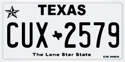 TX license plate CUX2579