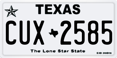 TX license plate CUX2585