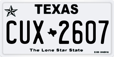TX license plate CUX2607