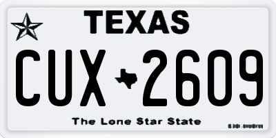 TX license plate CUX2609