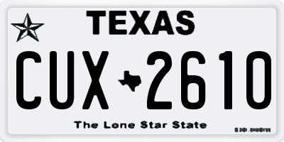 TX license plate CUX2610