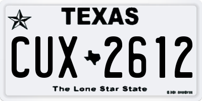 TX license plate CUX2612