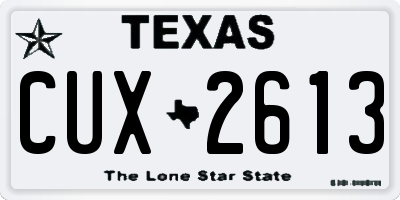 TX license plate CUX2613