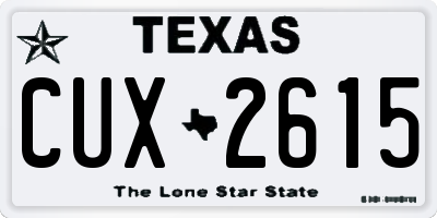TX license plate CUX2615