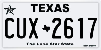 TX license plate CUX2617