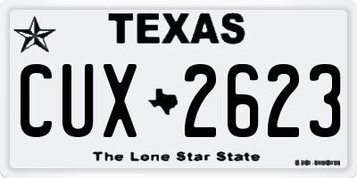 TX license plate CUX2623