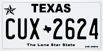 TX license plate CUX2624