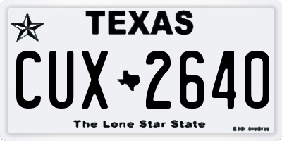 TX license plate CUX2640