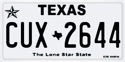TX license plate CUX2644