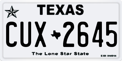 TX license plate CUX2645