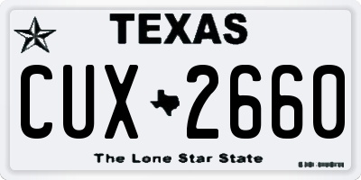 TX license plate CUX2660