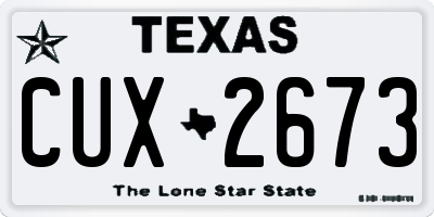 TX license plate CUX2673