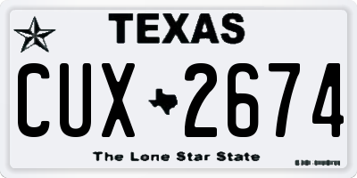TX license plate CUX2674