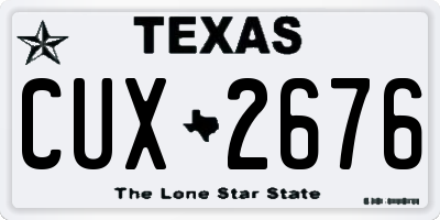 TX license plate CUX2676
