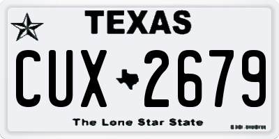 TX license plate CUX2679