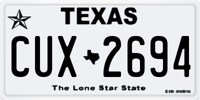 TX license plate CUX2694