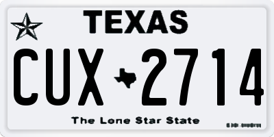 TX license plate CUX2714