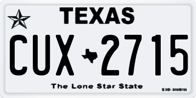 TX license plate CUX2715