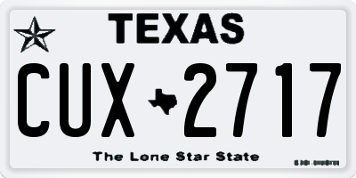TX license plate CUX2717