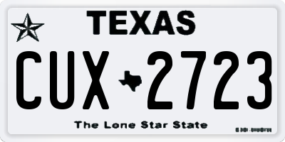 TX license plate CUX2723