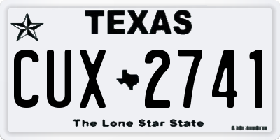 TX license plate CUX2741
