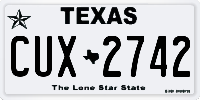 TX license plate CUX2742