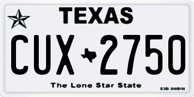 TX license plate CUX2750