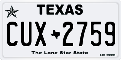 TX license plate CUX2759