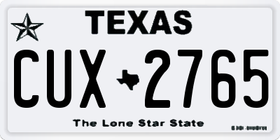 TX license plate CUX2765