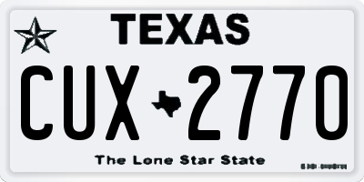 TX license plate CUX2770