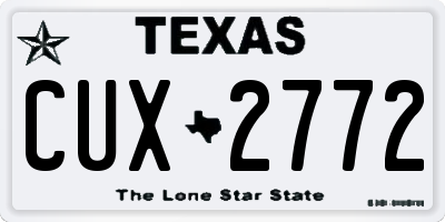 TX license plate CUX2772