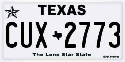 TX license plate CUX2773