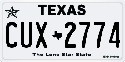 TX license plate CUX2774