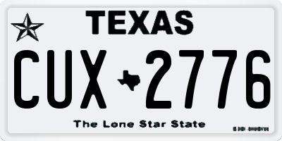 TX license plate CUX2776
