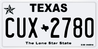 TX license plate CUX2780