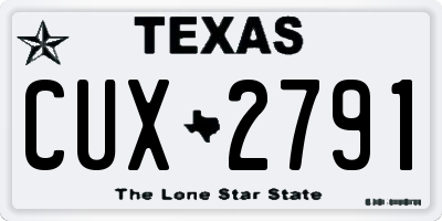 TX license plate CUX2791