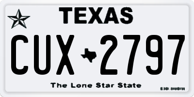 TX license plate CUX2797