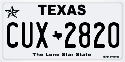 TX license plate CUX2820