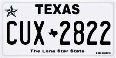 TX license plate CUX2822