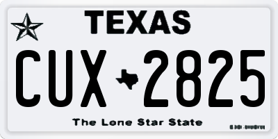 TX license plate CUX2825